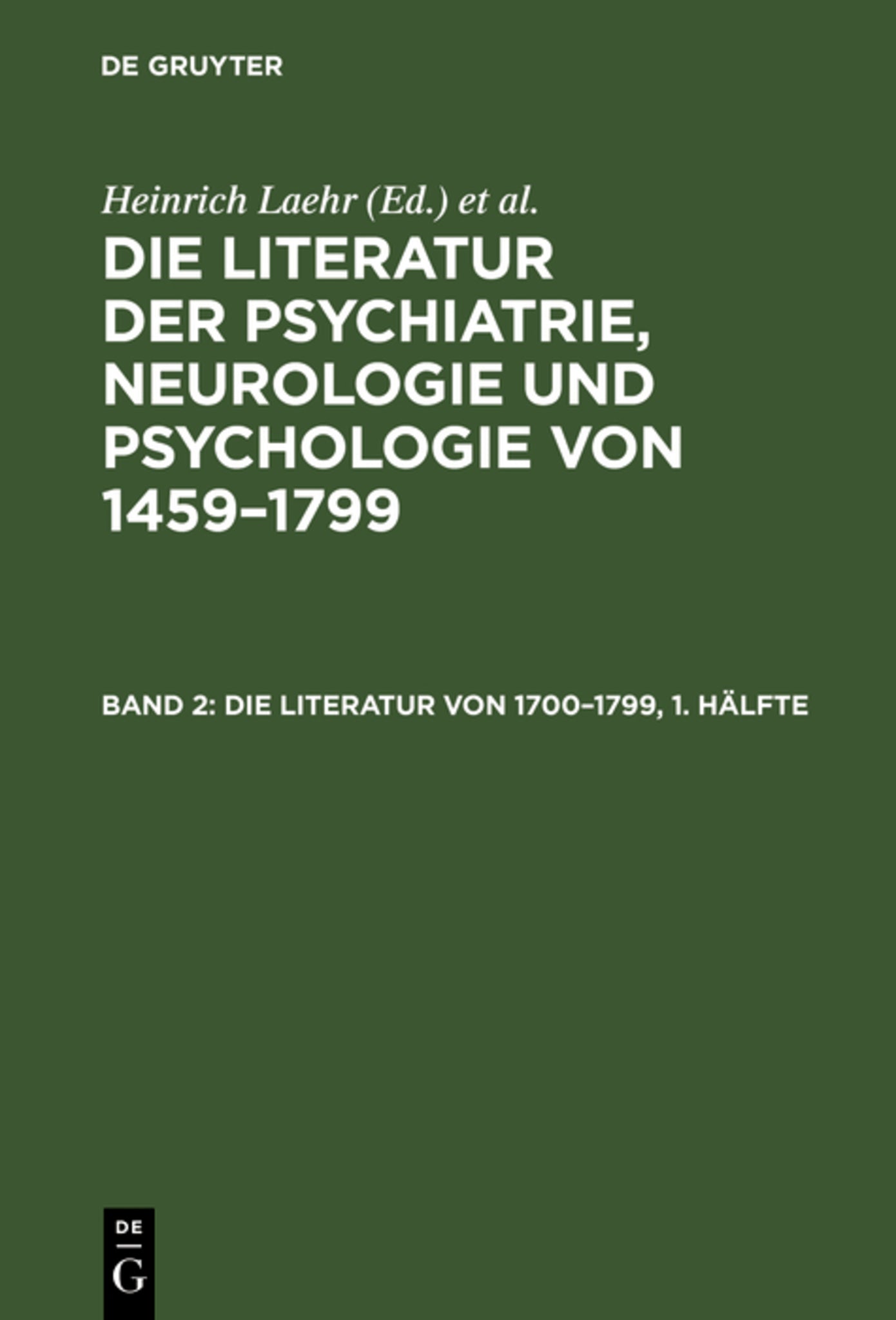 Die Literatur von 1700–1799