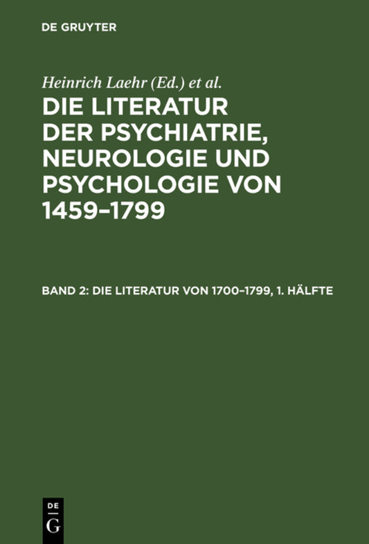 Die Literatur von 1700–1799