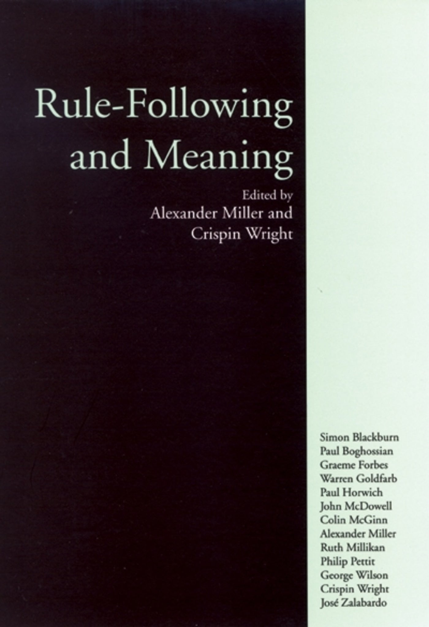 Rule-Following and Meaning
