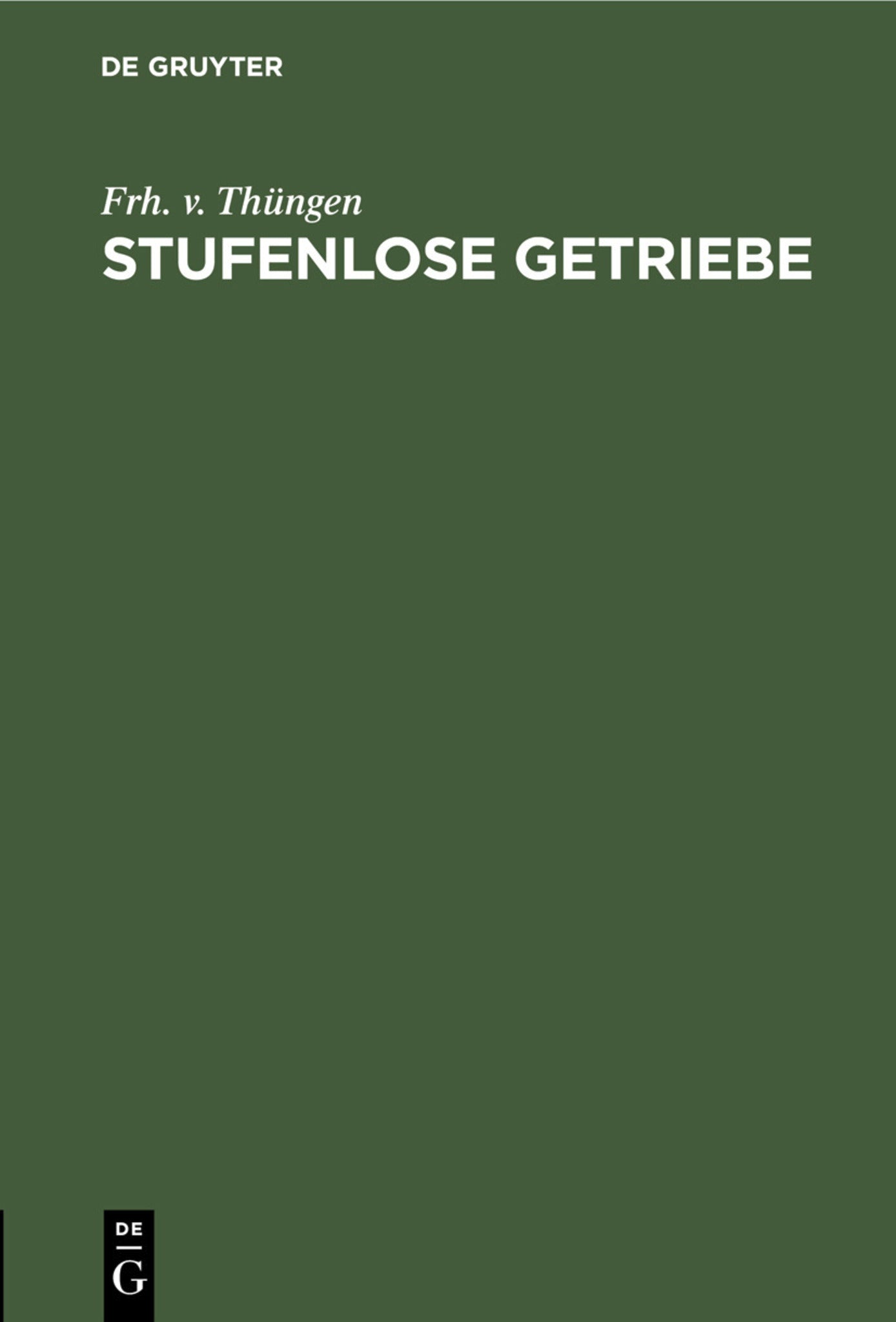 Stufenlose Getriebe