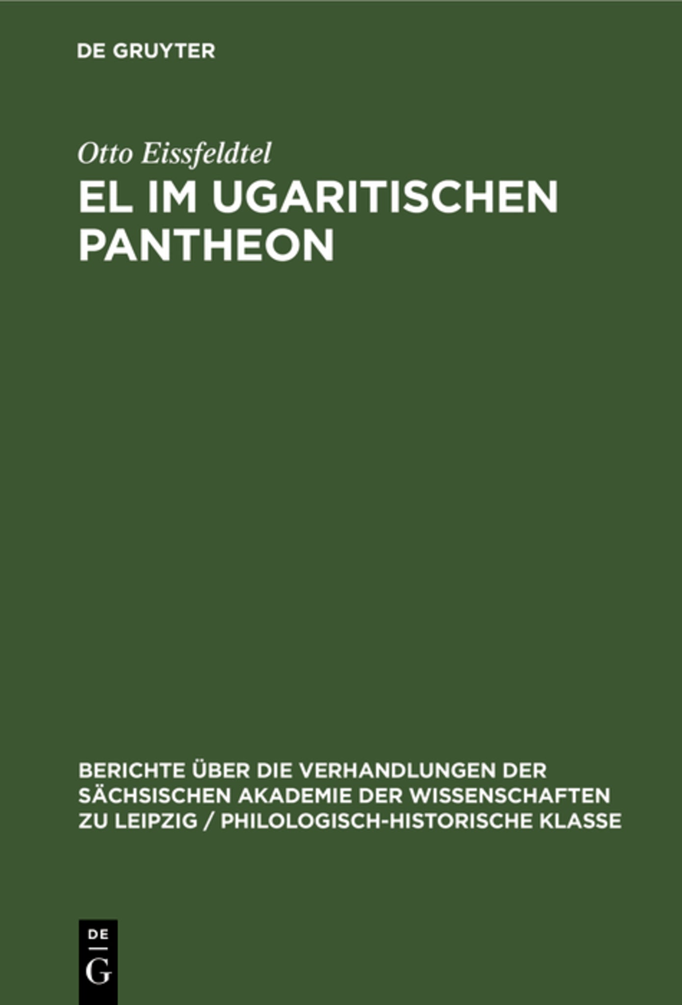 El im ugaritischen Pantheon