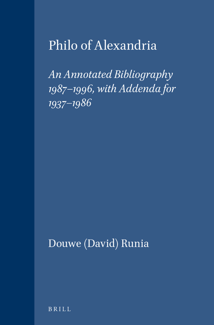Cover image for Philo of Alexandria ISBN 9789004116825