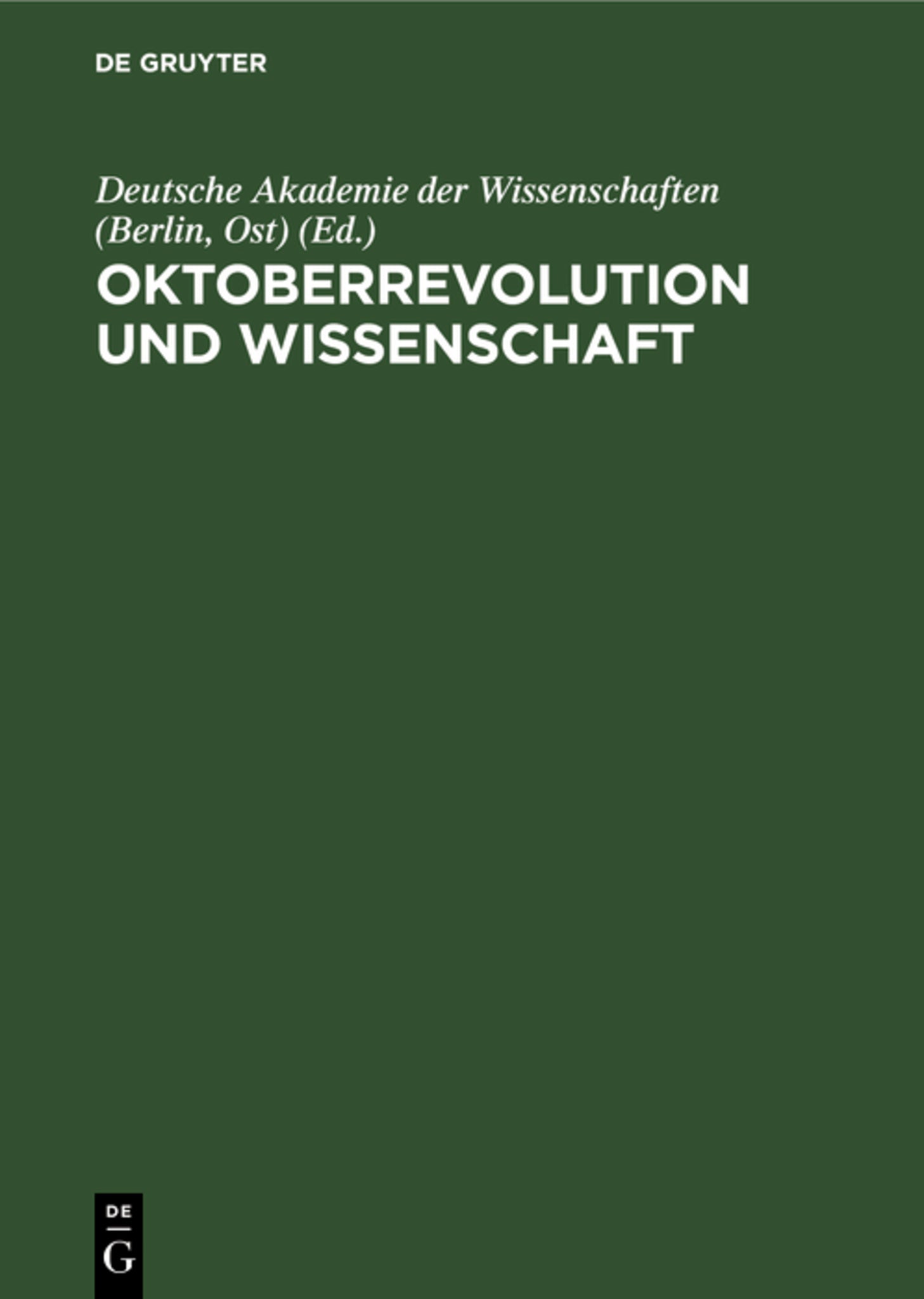 Oktoberrevolution und Wissenschaft