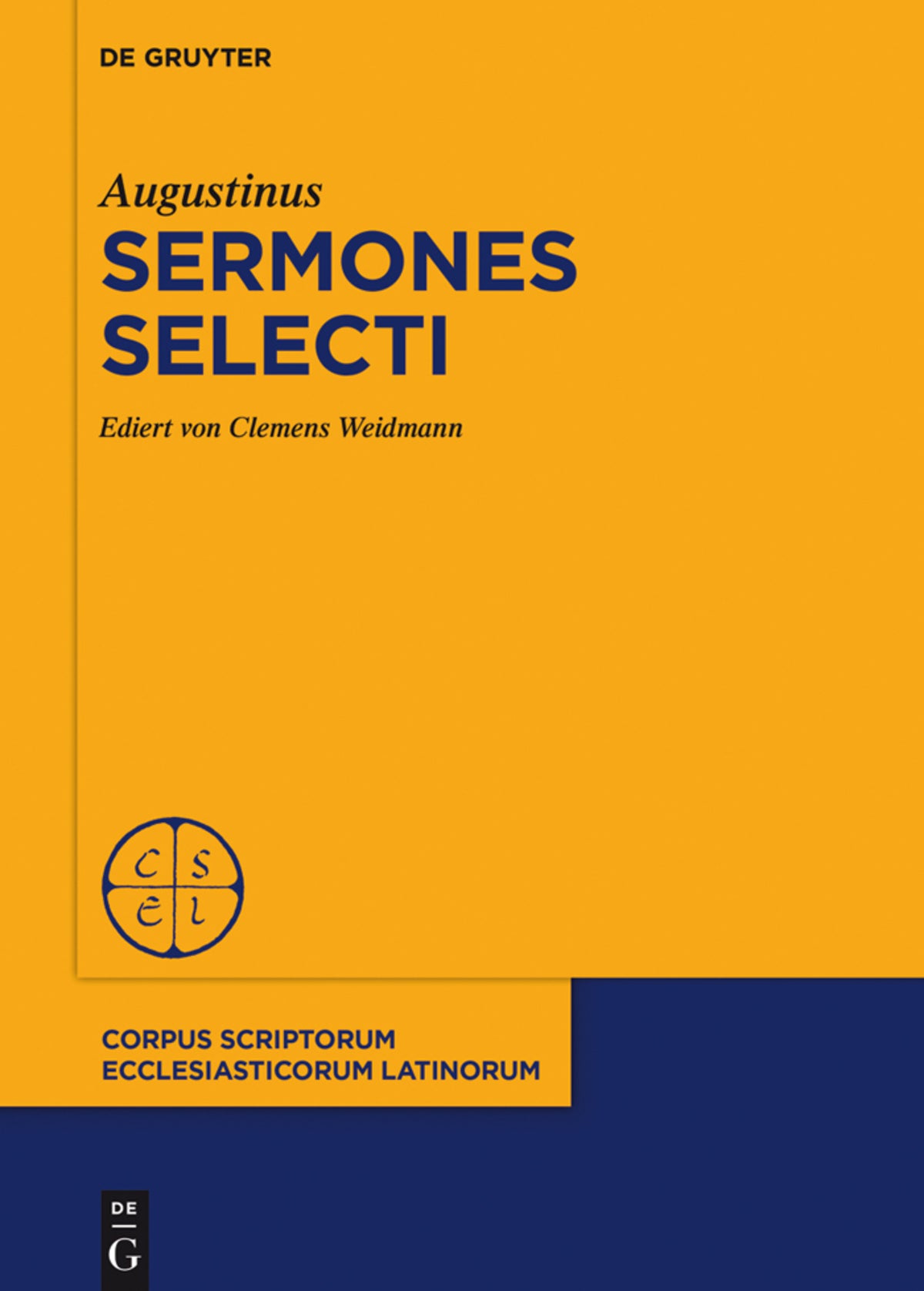 Cover image for Sermones selecti ISBN 9783110333992
