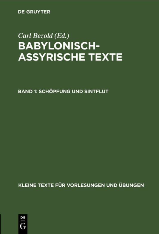 Schöpfung und Sintflut