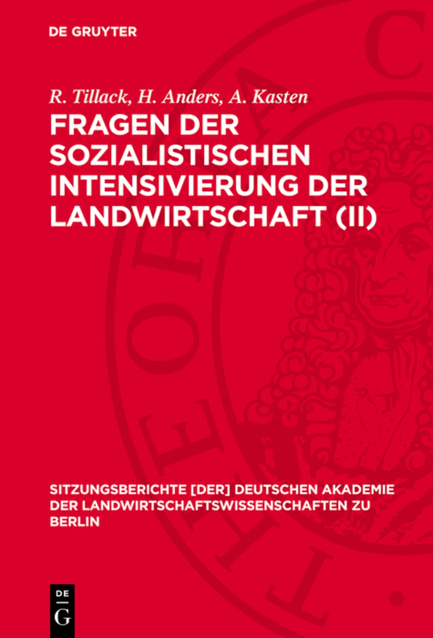 Fragen der sozialistischen Intensivierung der Landwirtschaft (II)