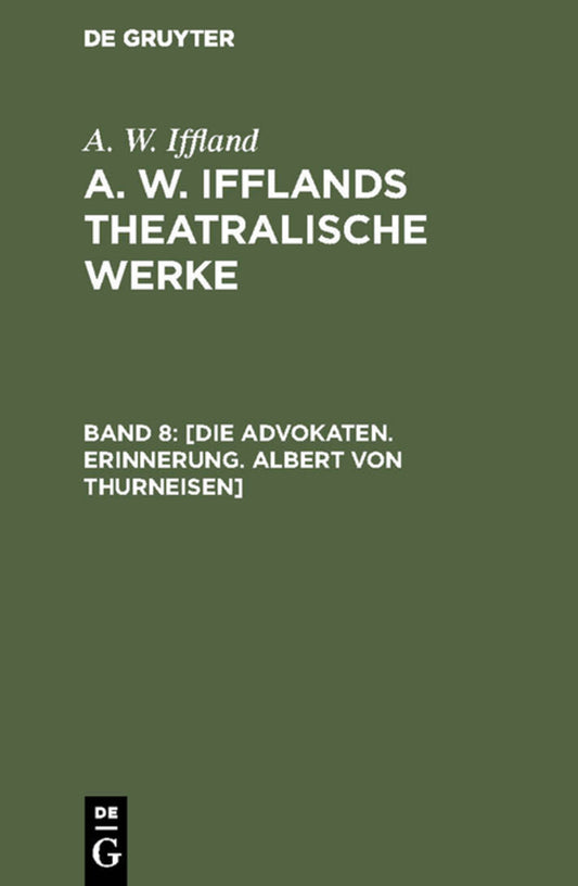 [Die Advokaten. Erinnerung. Albert von Thurneisen]