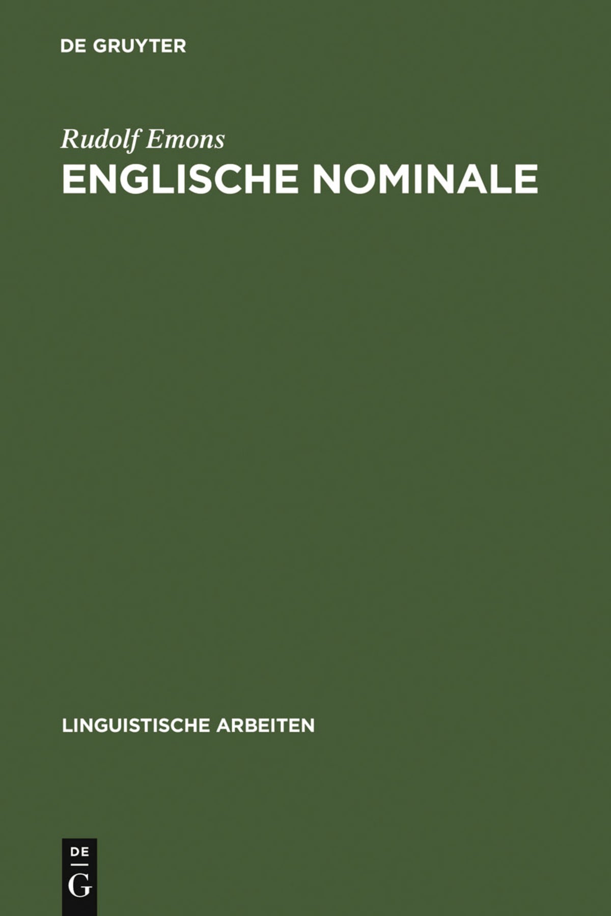 Cover image for Englische Nominale ISBN 9783484301214