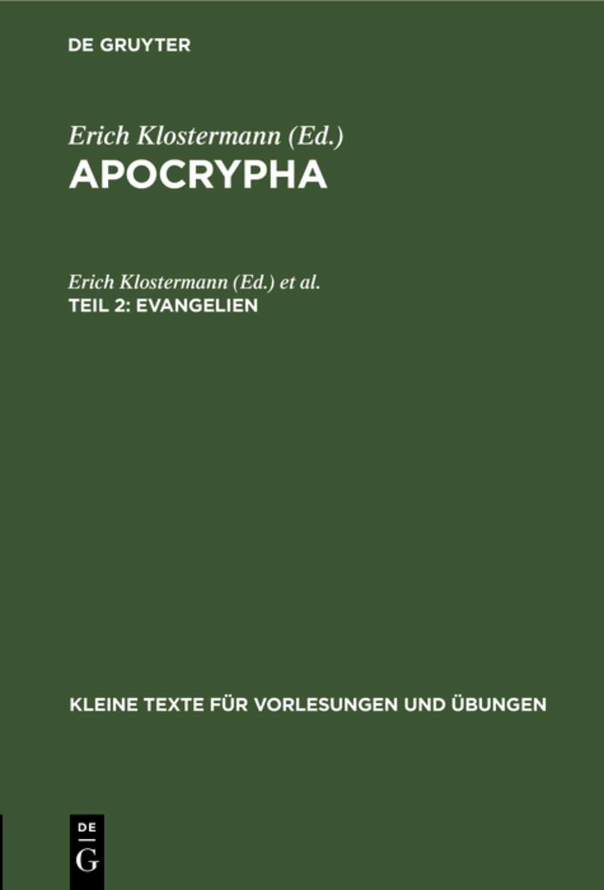 Cover image for Evangelien ISBN 9783110999433