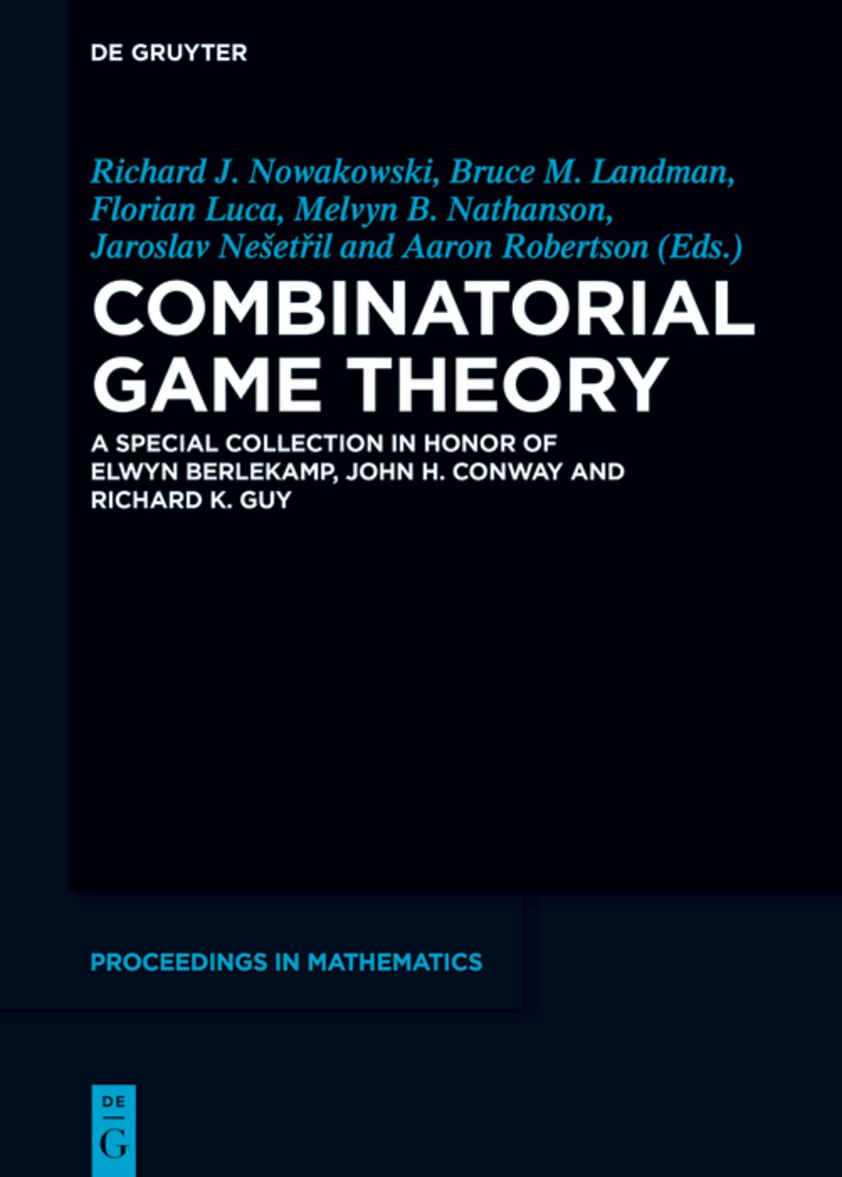 Cover image for Combinatorial Game Theory ISBN 9783110755343