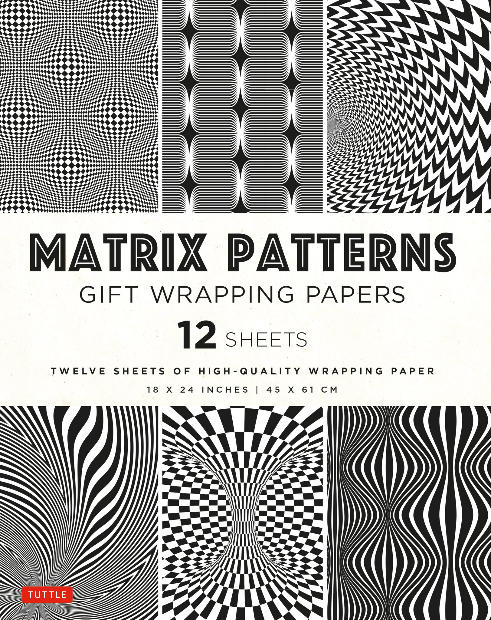 Cover image for Matrix Patterns Gift Wrapping Papers - 12 sheets ISBN 9780804857314