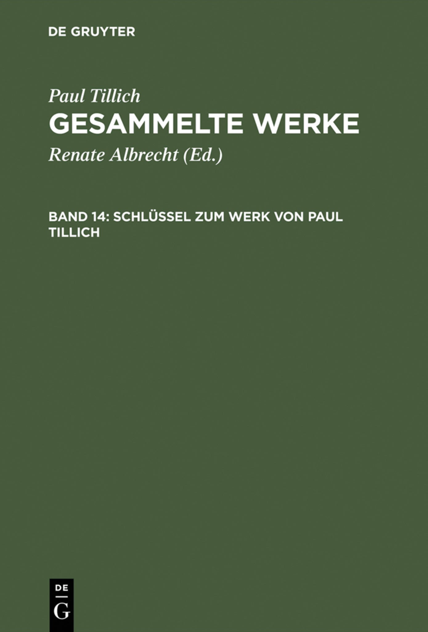 Schlüssel zum Werk von Paul Tillich