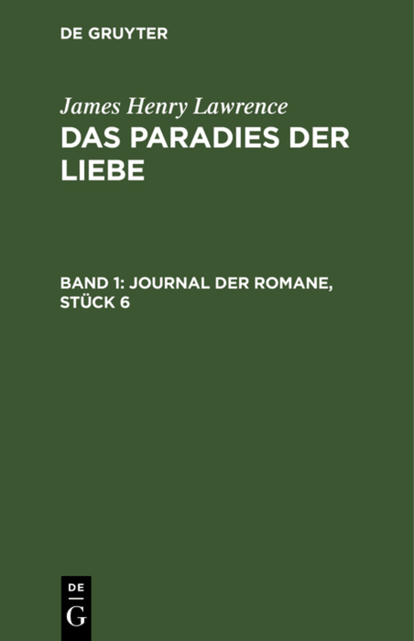 Journal der Romane, Stück 6