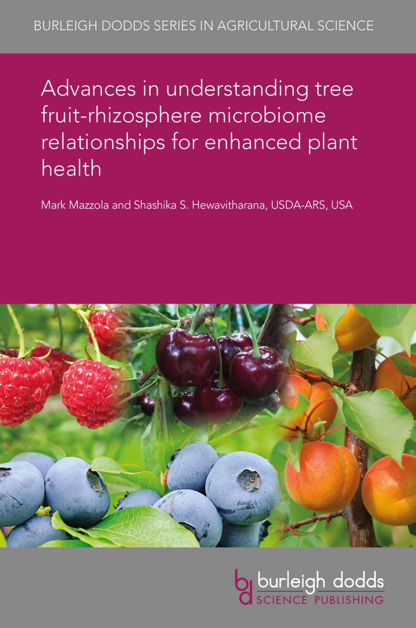 Cover image for Advances in understanding tree fruit-rhizosphere microbiome relationships for enhanced plant health ISBN 9781838798406