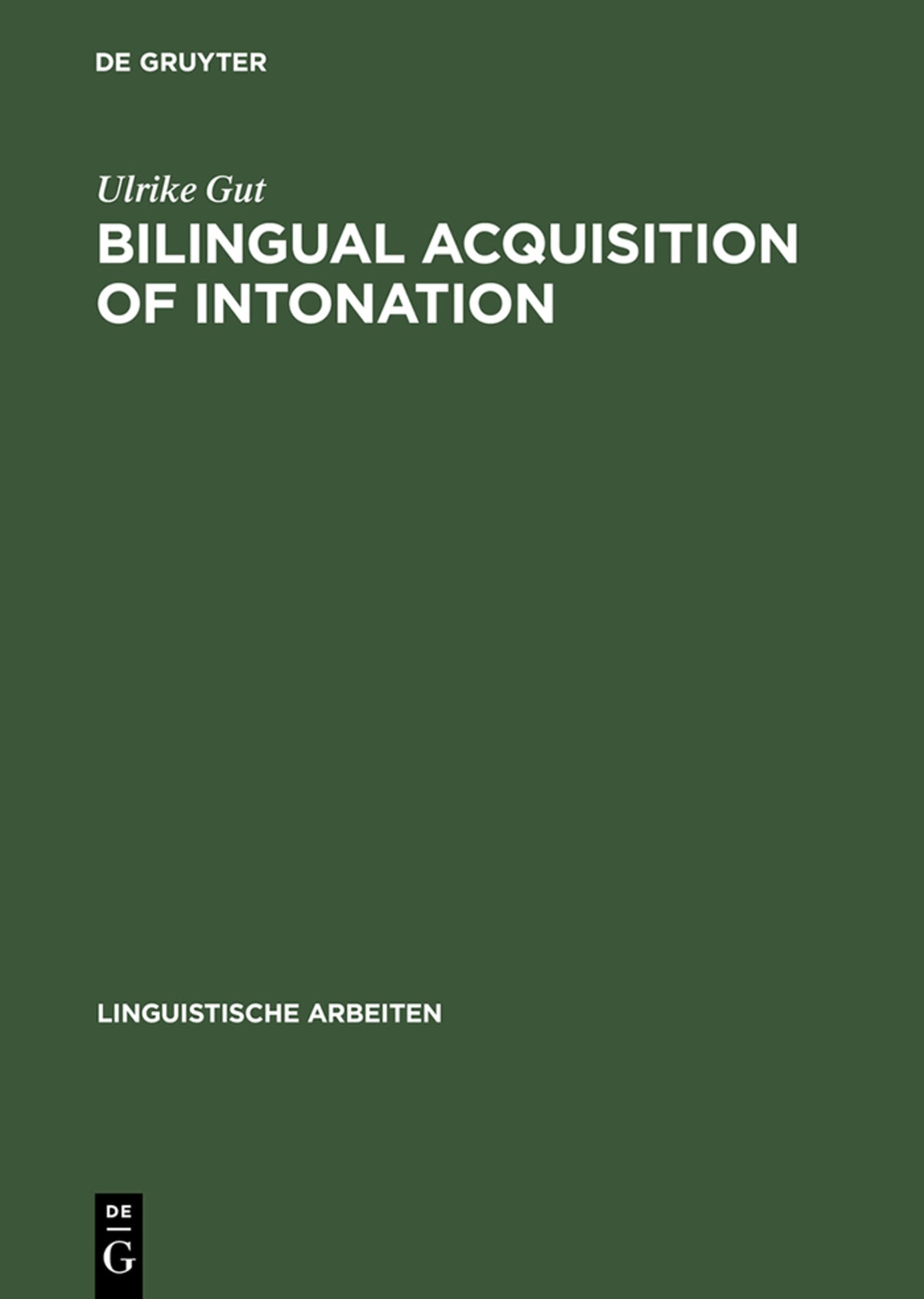 Cover image for Bilingual Acquisition of Intonation ISBN 9783484304246