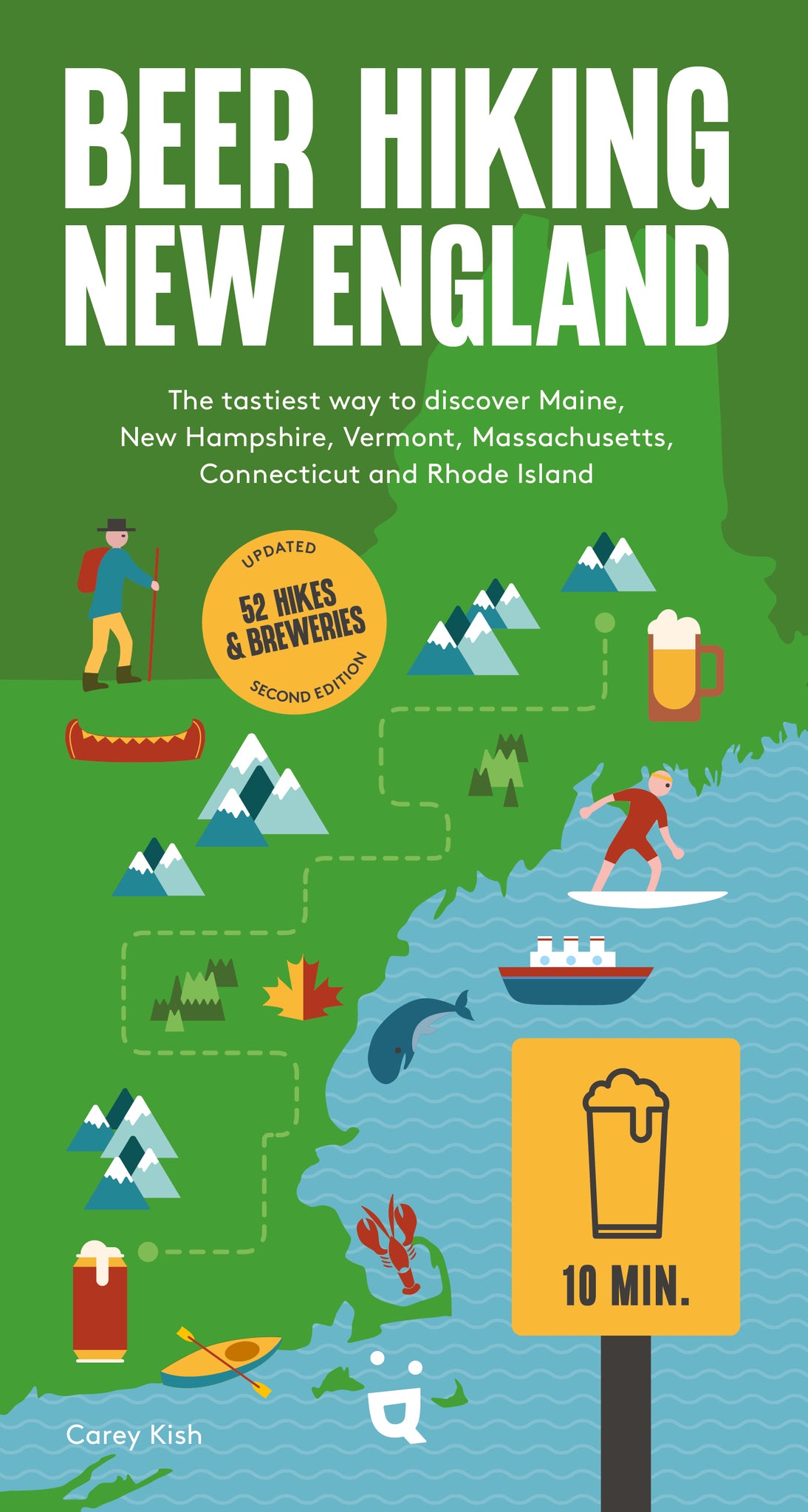 Cover image for Beer Hiking New England ISBN 9783039641055