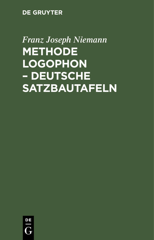 Methode Logophon – Deutsche Satzbautafeln