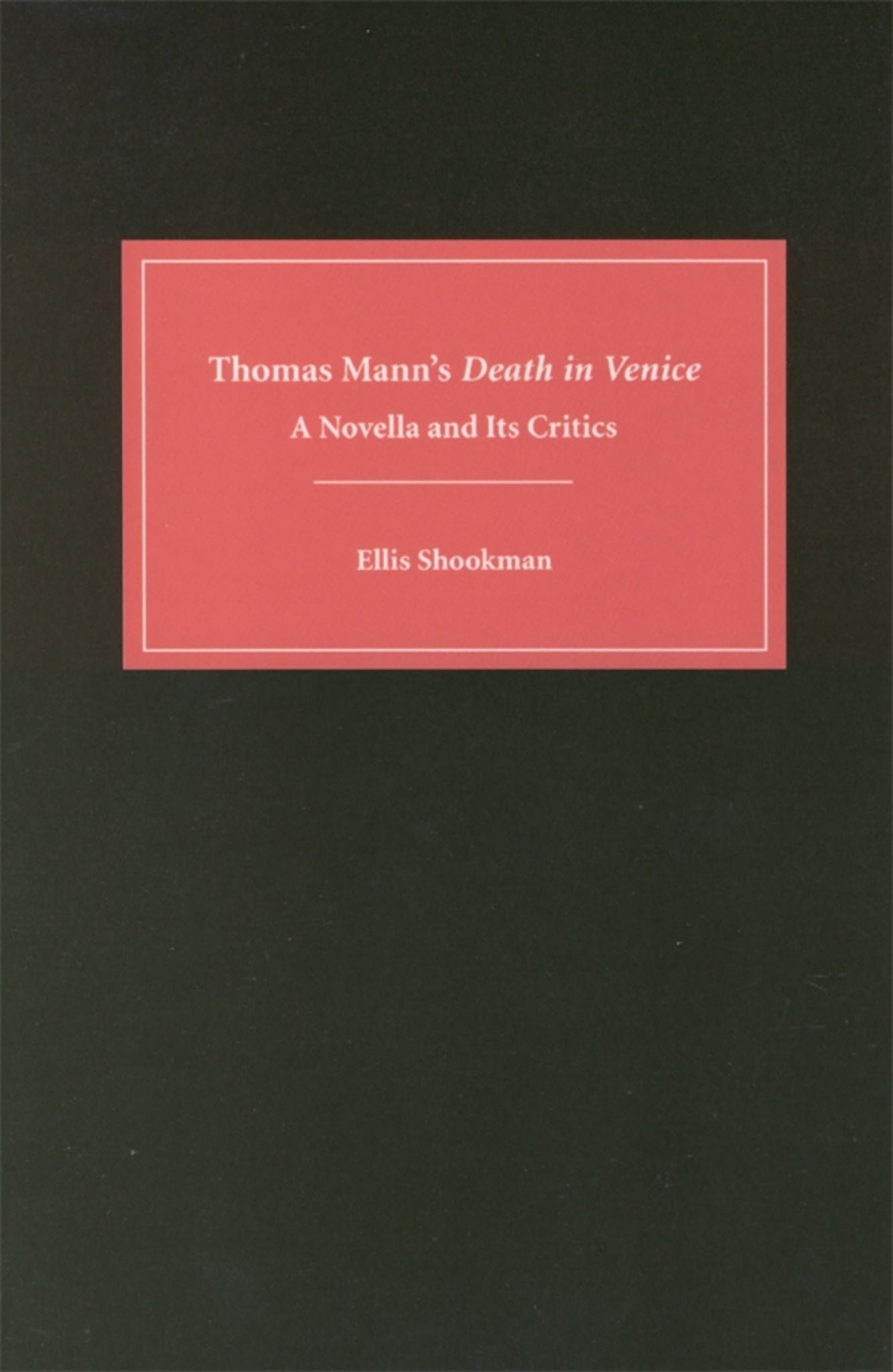 Cover image for Thomas Mann's Death in Venice ISBN 9781571130563