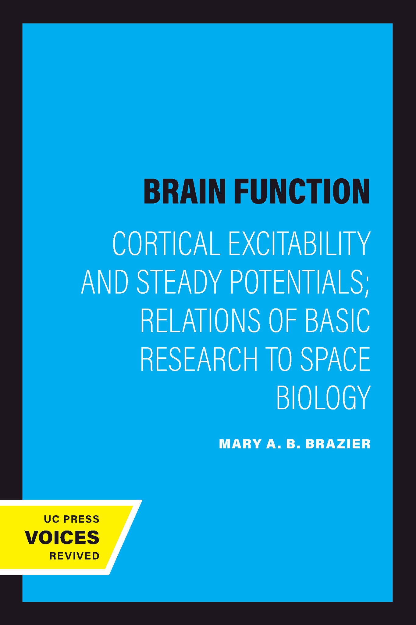 Cover image for Brain Function ISBN 9780520310605