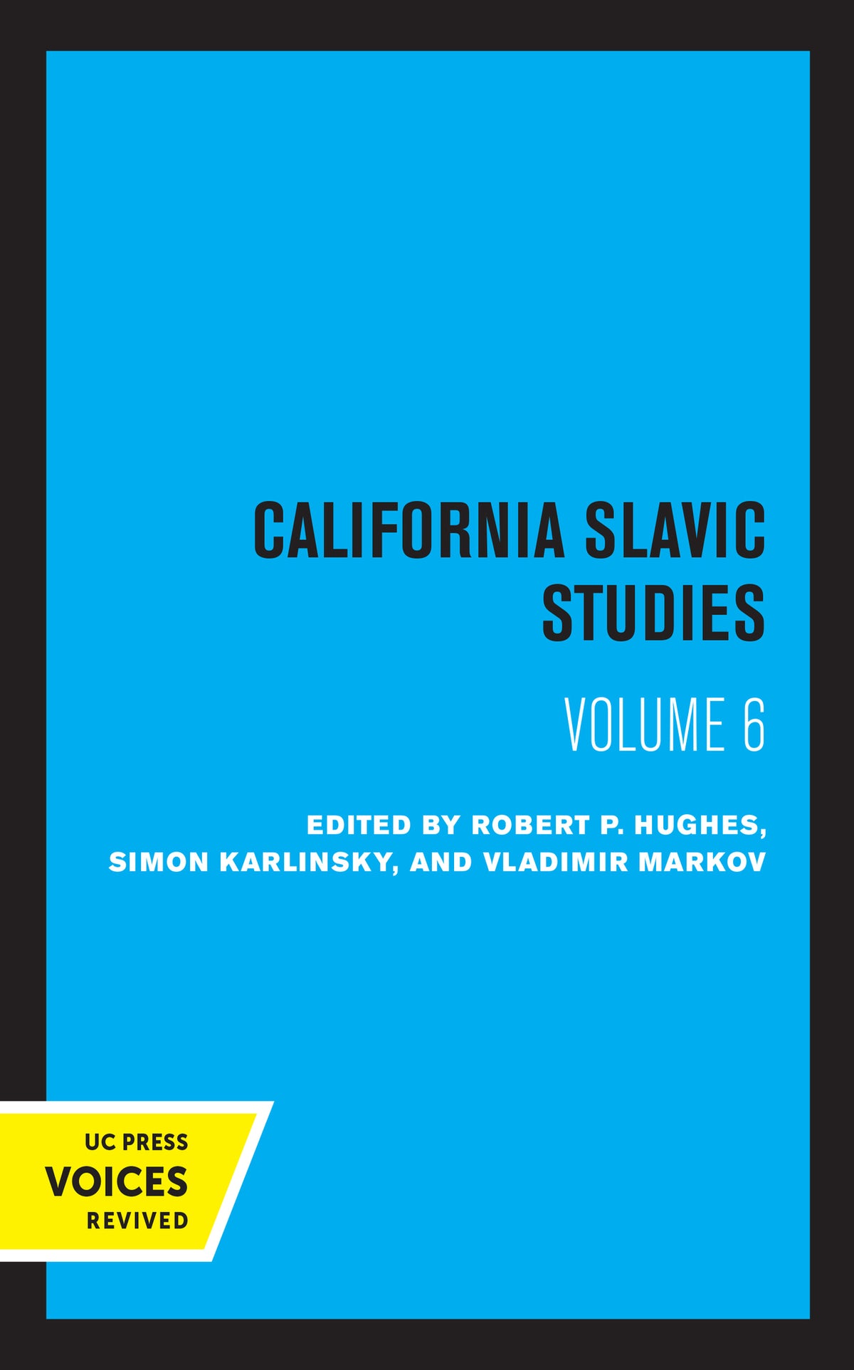 Cover image for California Slavic Studies, Volume VI ISBN 9780520330078