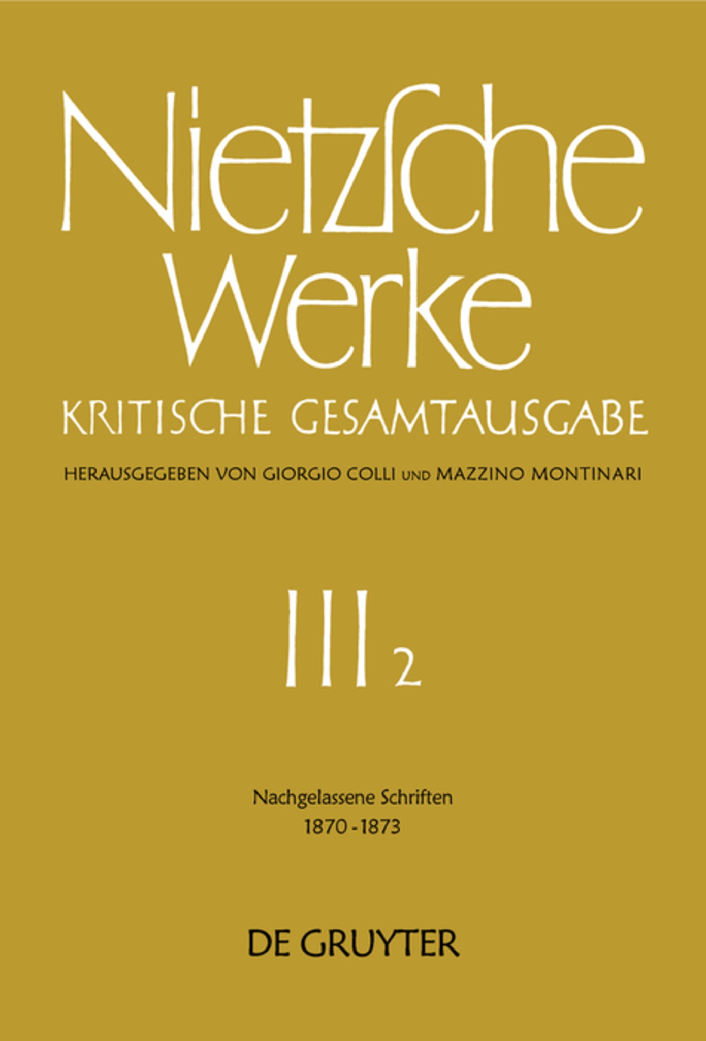 Nachgelassene Schriften 1870 - 1873