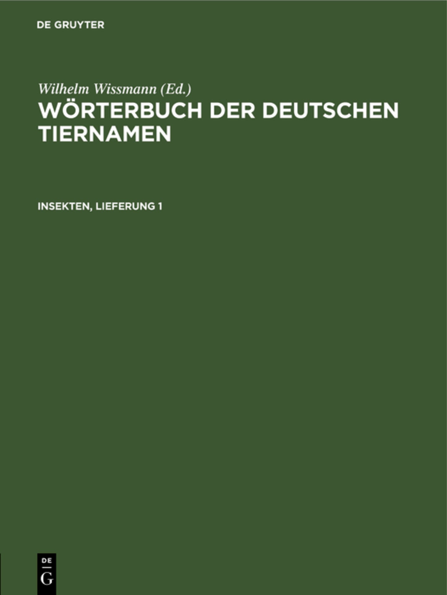 Insekten, Lieferung 1