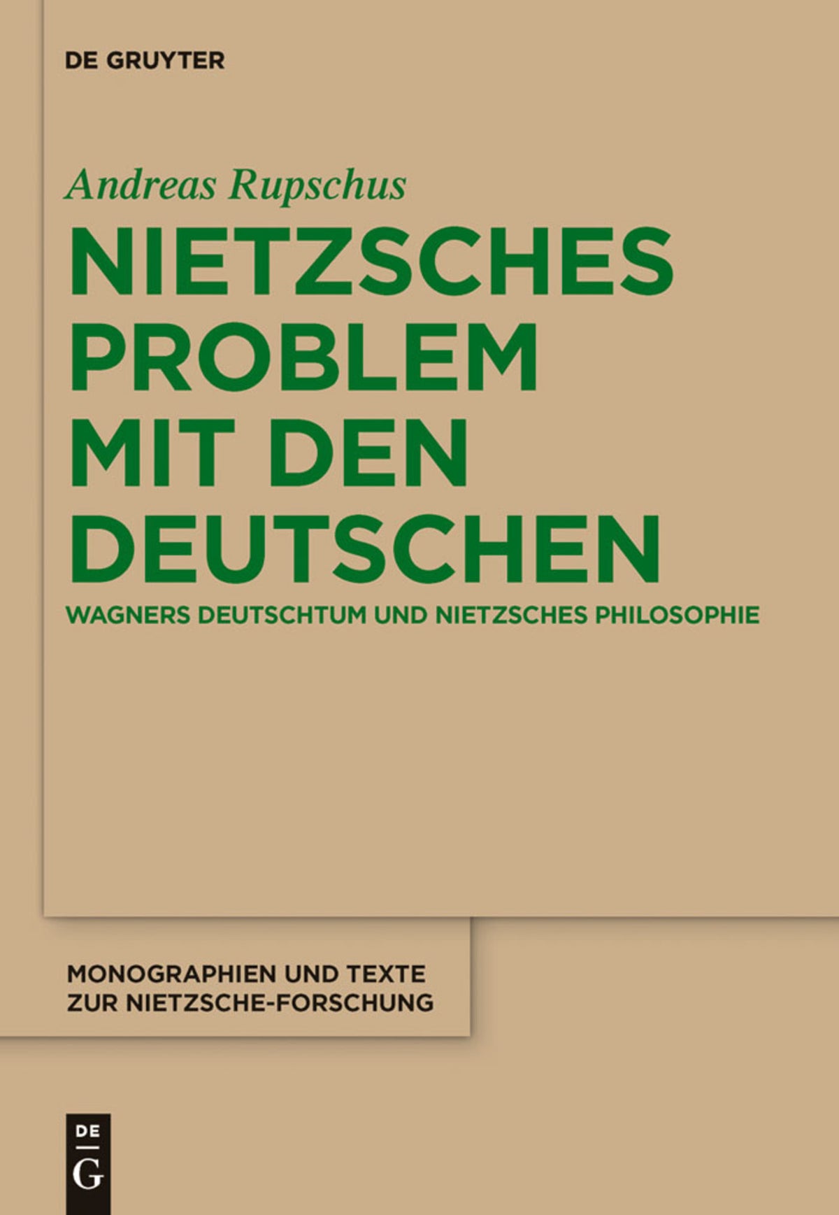 Cover image for Nietzsches Problem mit den Deutschen ISBN 9783110321005