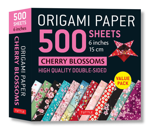 Origami Paper 500 sheets Cherry Blossoms 6" (15 cm)