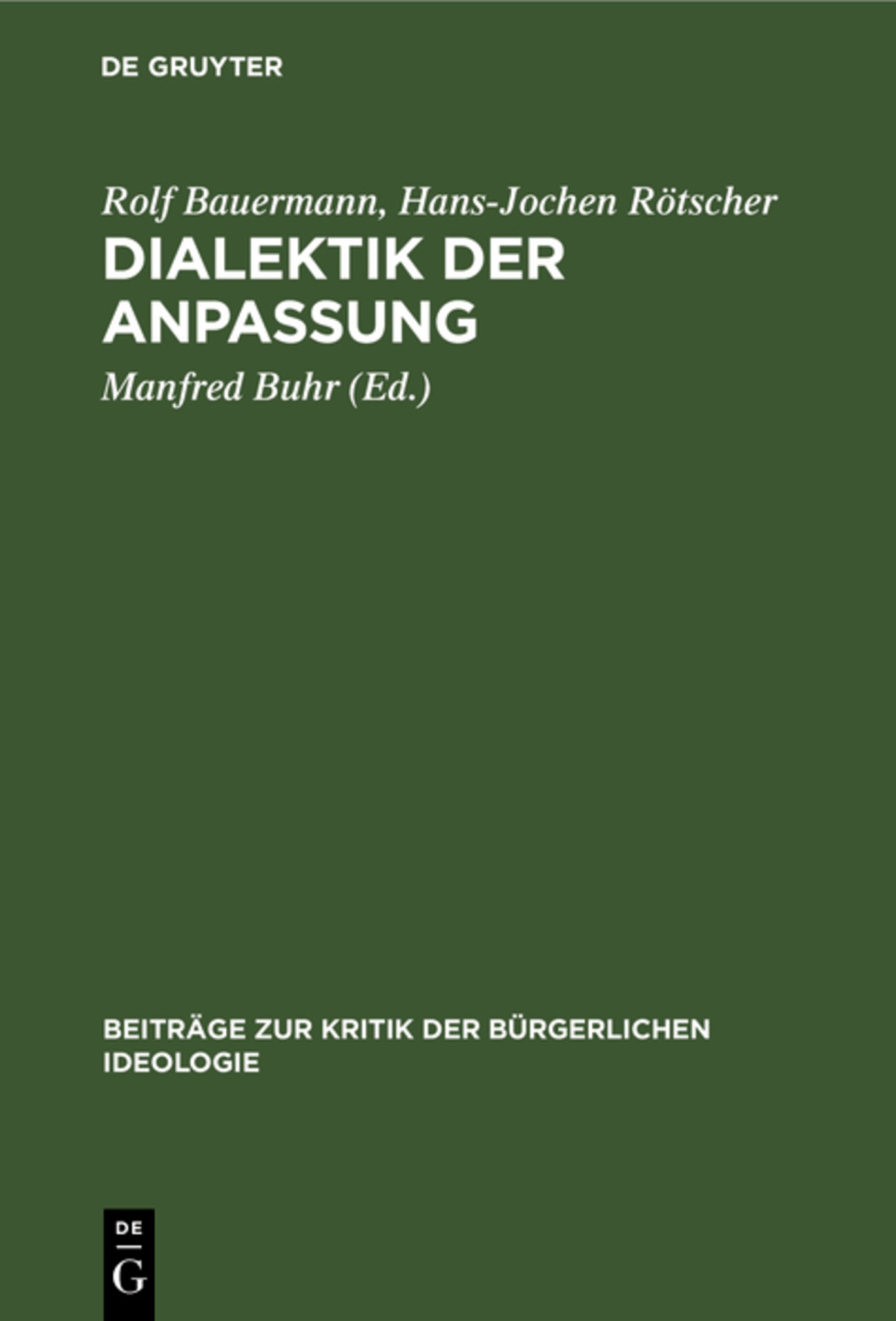 Dialektik der Anpassung