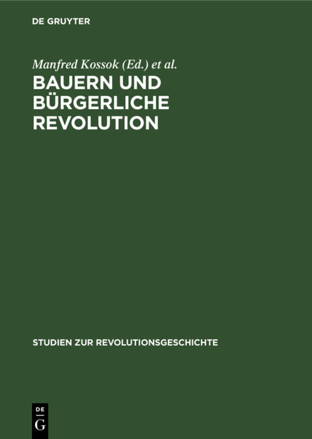 Cover image for Bauern und bürgerliche Revolution ISBN 9783112544310