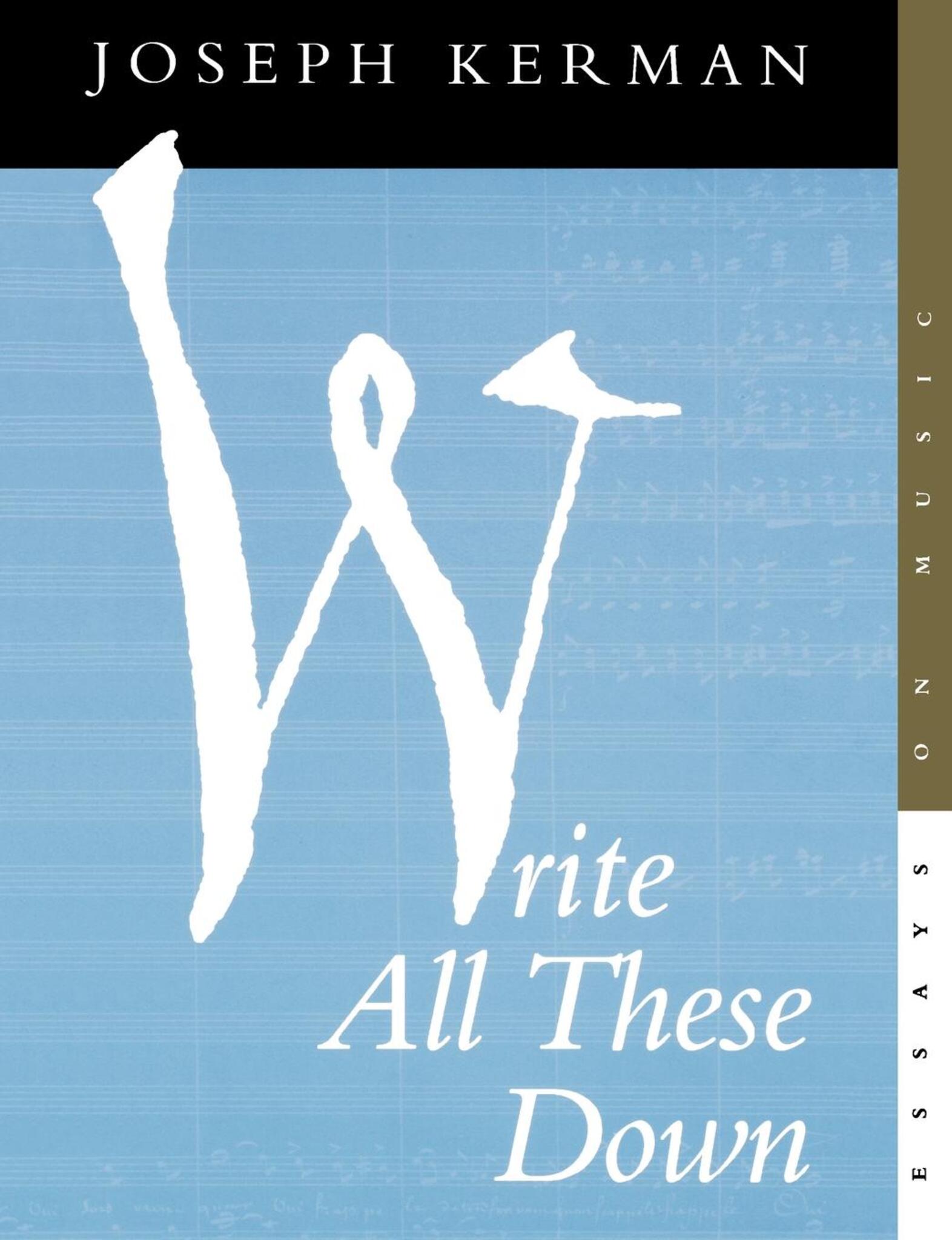 Cover image for Write All These Down ISBN 9780520921023