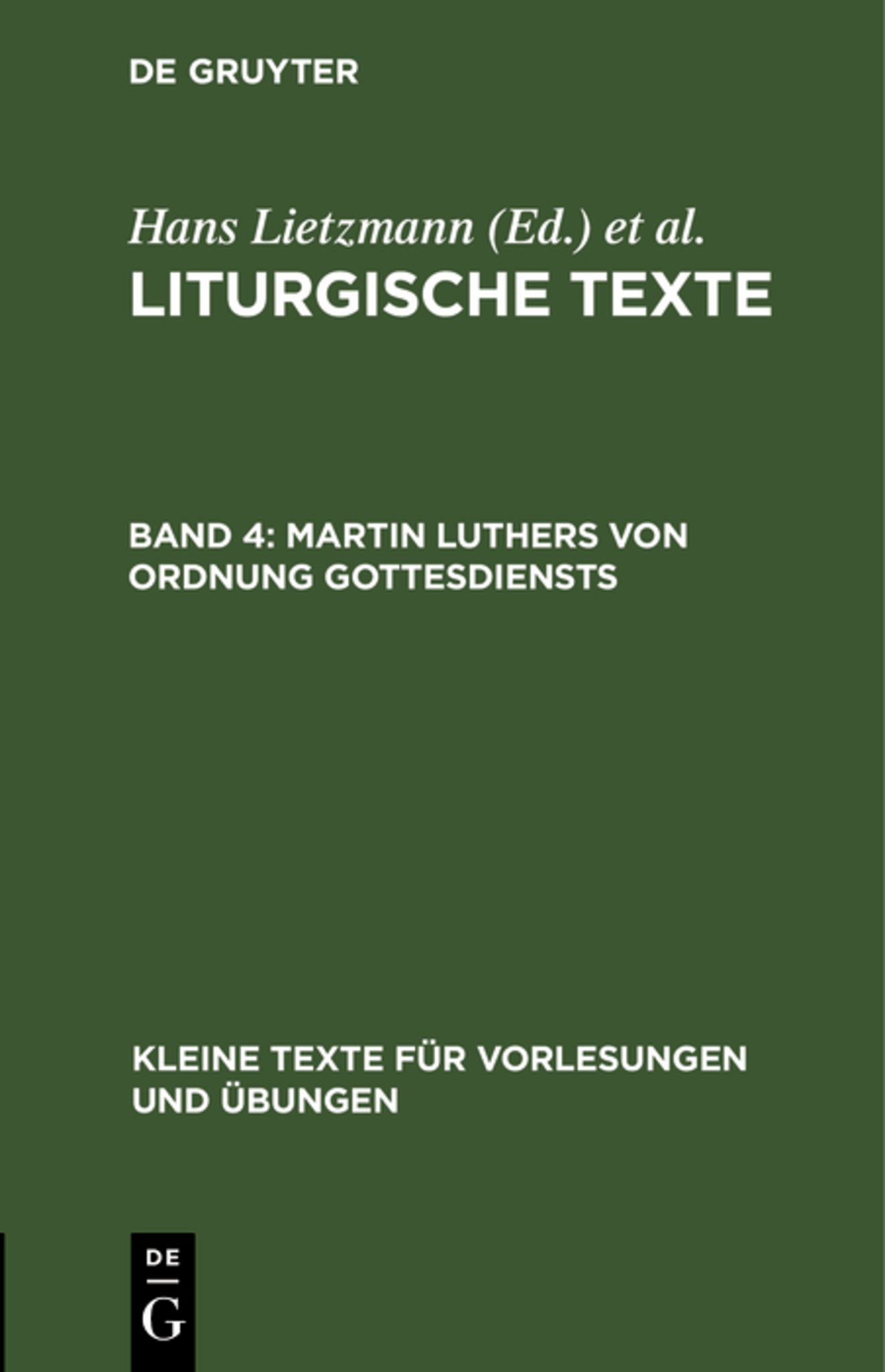 Martin Luthers von Ordnung Gottesdiensts