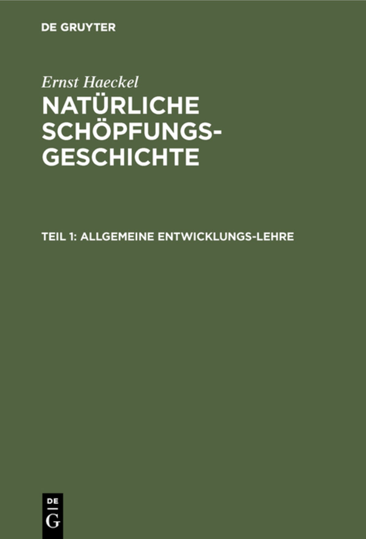 Cover image for Allgemeine Entwicklungs-Lehre ISBN 9783111204970