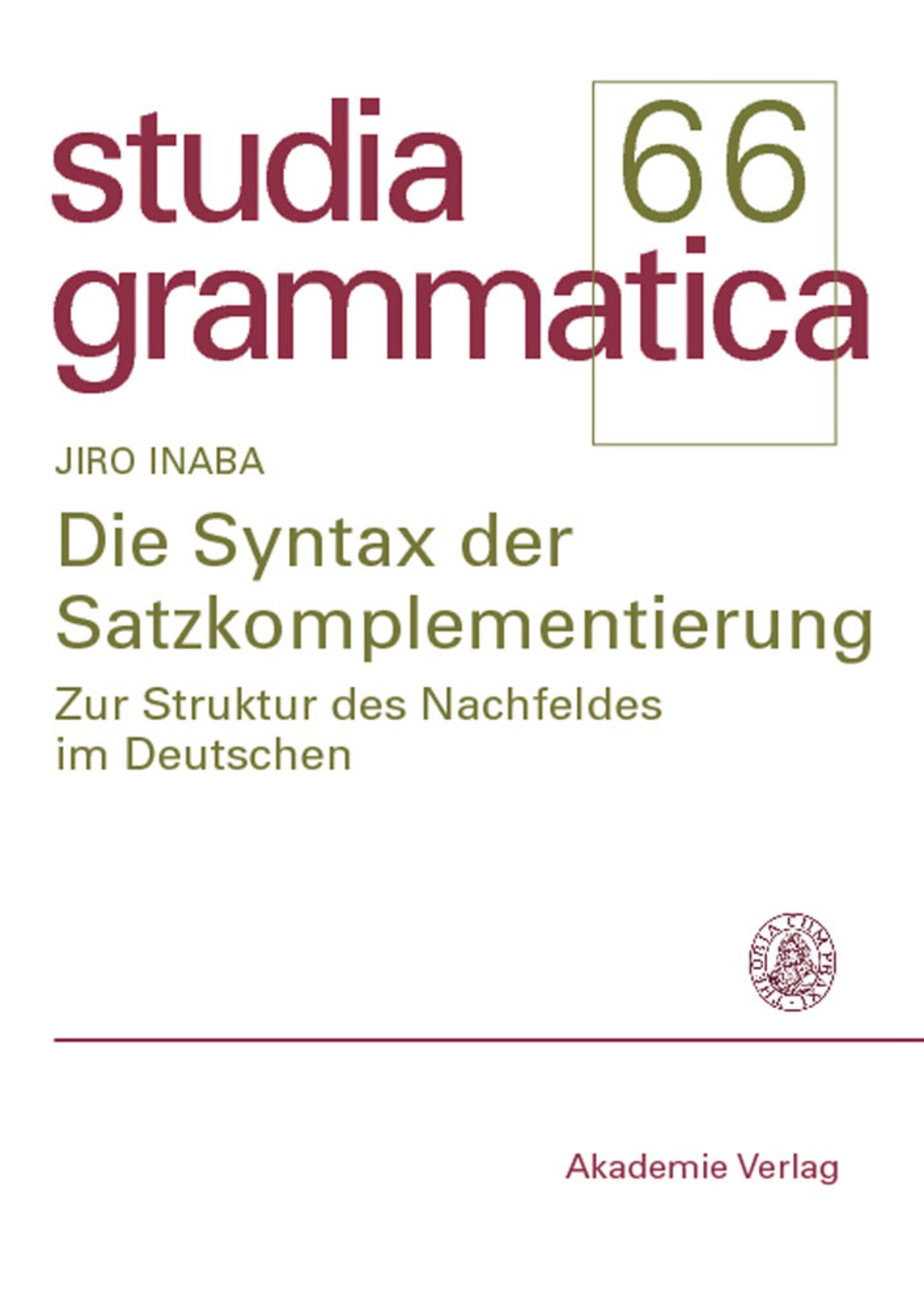 Die Syntax der Satzkomplementierung