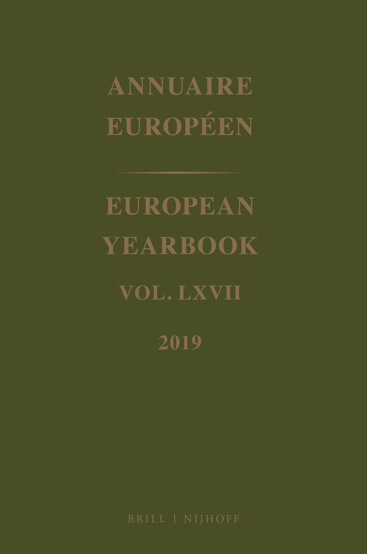 Cover image for European Yearbook / Annuaire Européen, Volume 67 (2019) ISBN 9789004449459