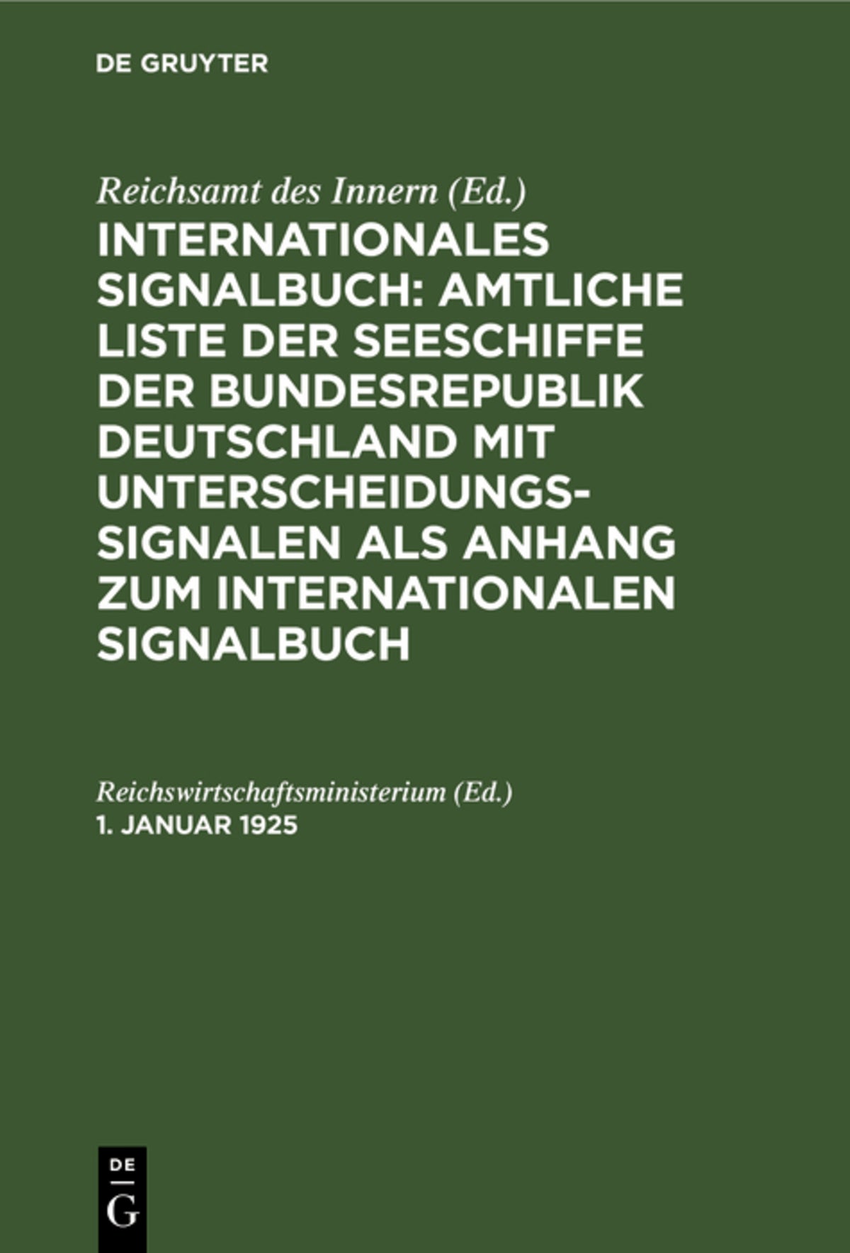 1. Januar 1925