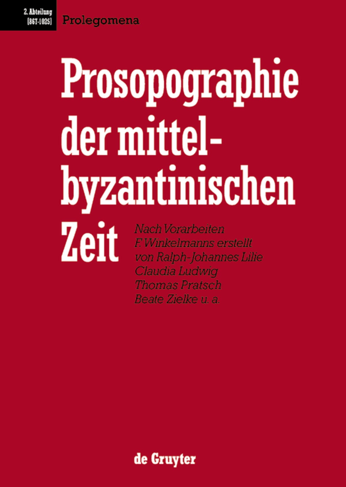 Cover image for Prolegomena ISBN 9783110166712