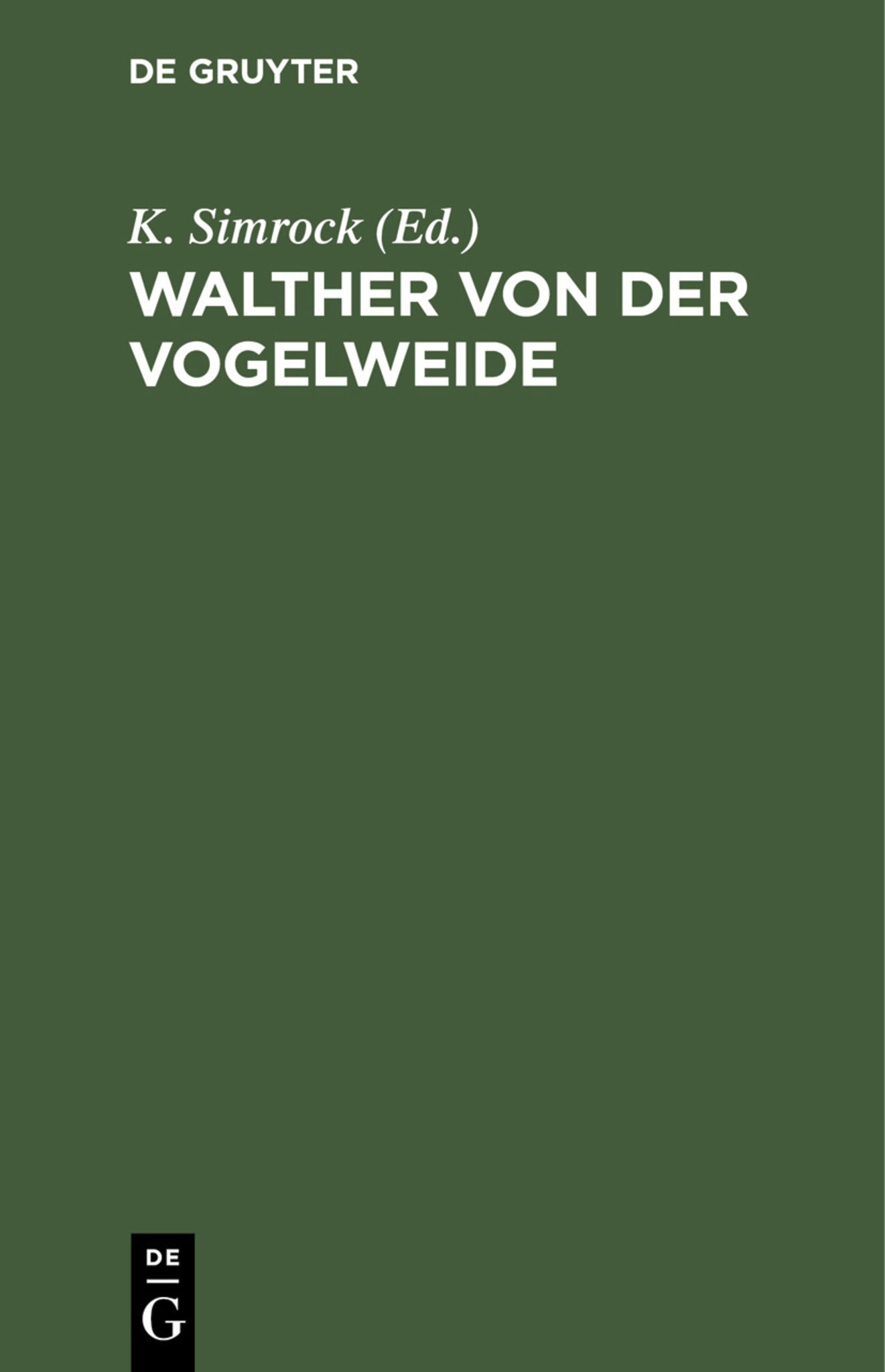 Walther von der Vogelweide