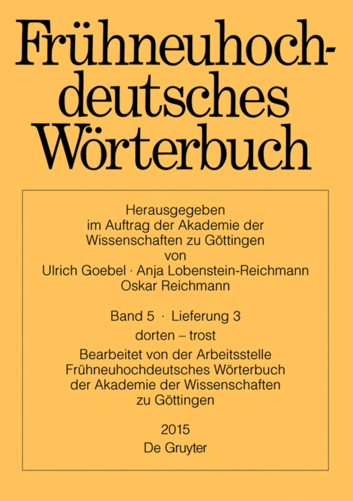 Cover image for dorten – trost ISBN 9783110456448