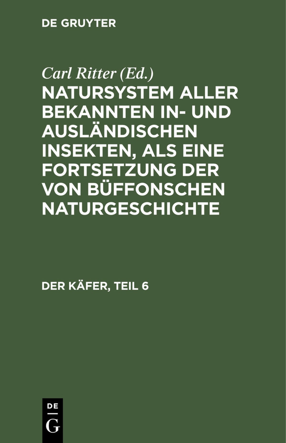 Cover image for Der Käfer, Teil 6 ISBN 9783112453070
