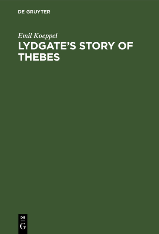 Lydgate’s Story of Thebes