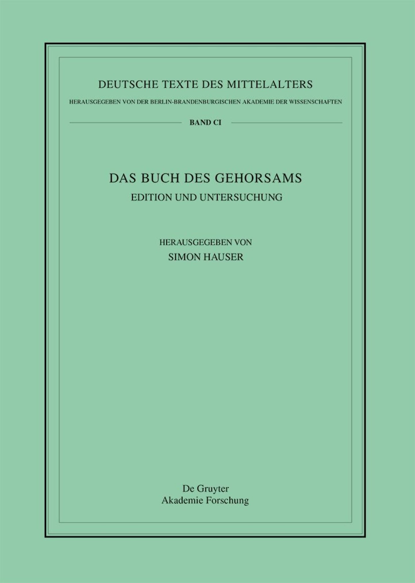 Das Buch des Gehorsams