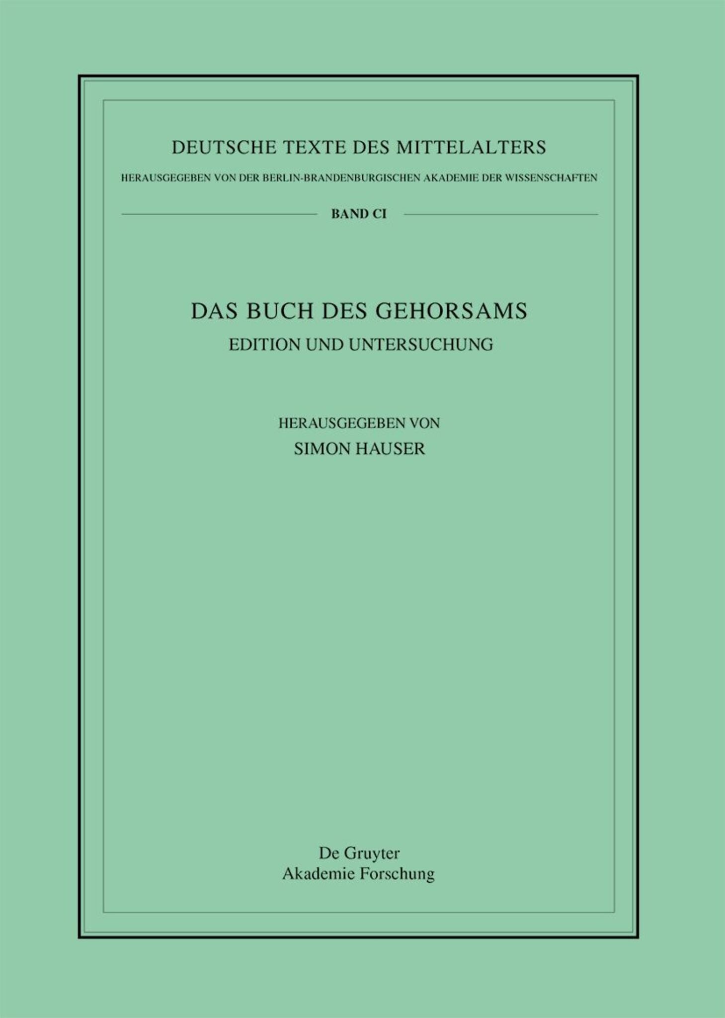 Das Buch des Gehorsams