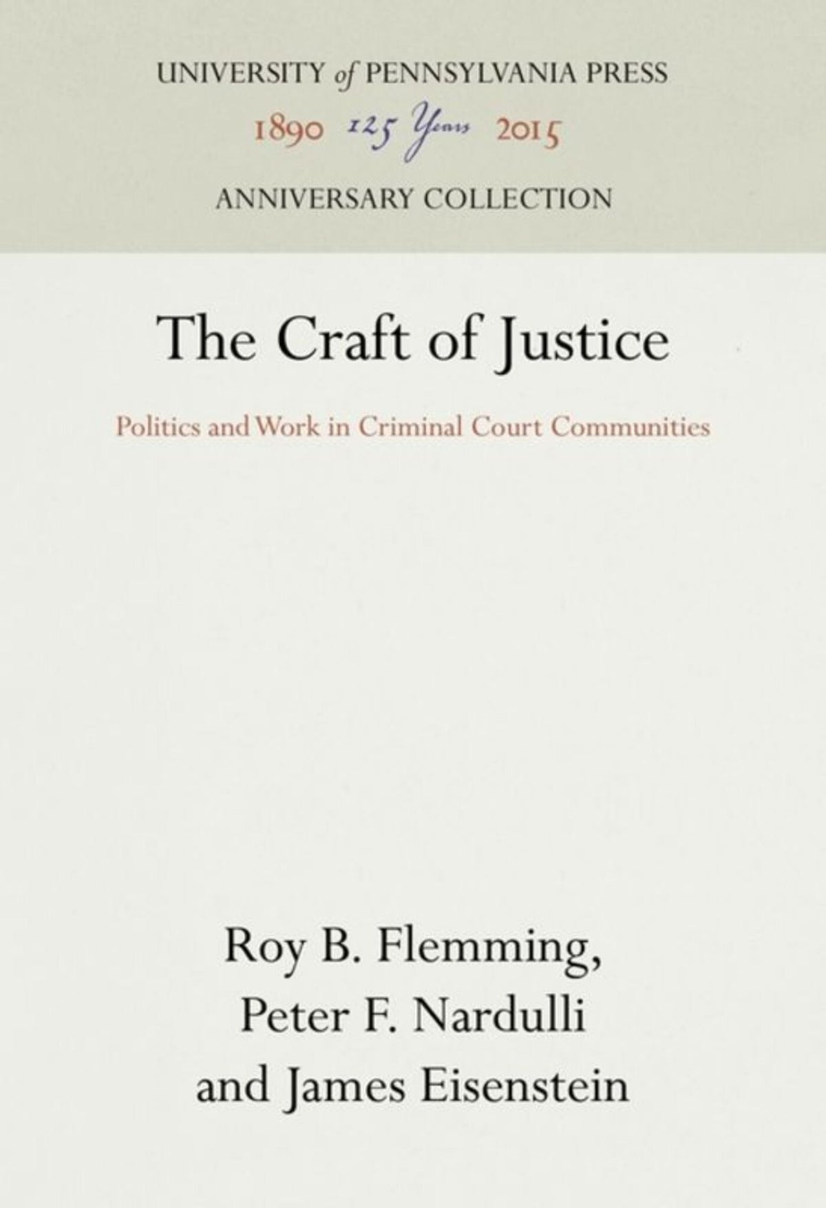 Cover image for The Craft of Justice ISBN 9781512805505