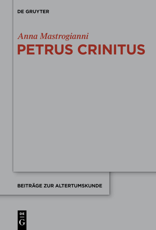 Petrus Crinitus, ›De poetis Latinis‹