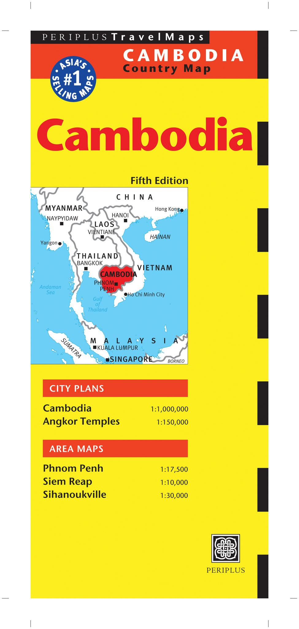 Cover image for Cambodia Travel Map Fifth Edition ISBN 9780794607302