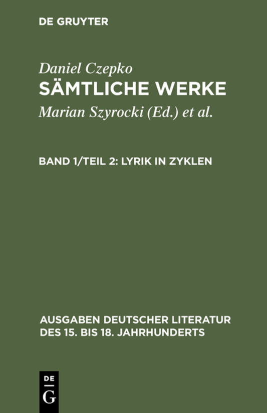 Lyrik in Zyklen