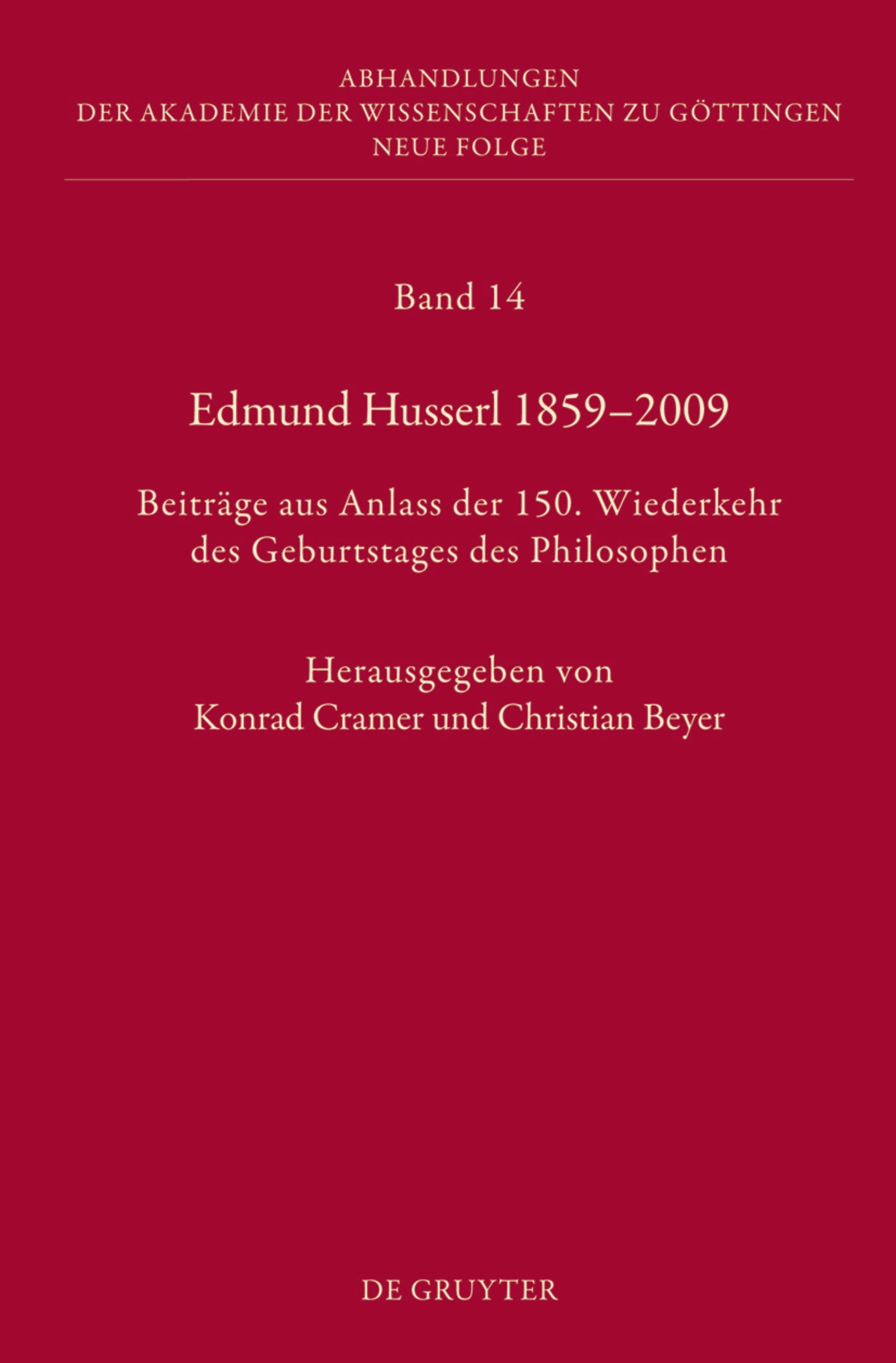 Edmund Husserl 1859–2009
