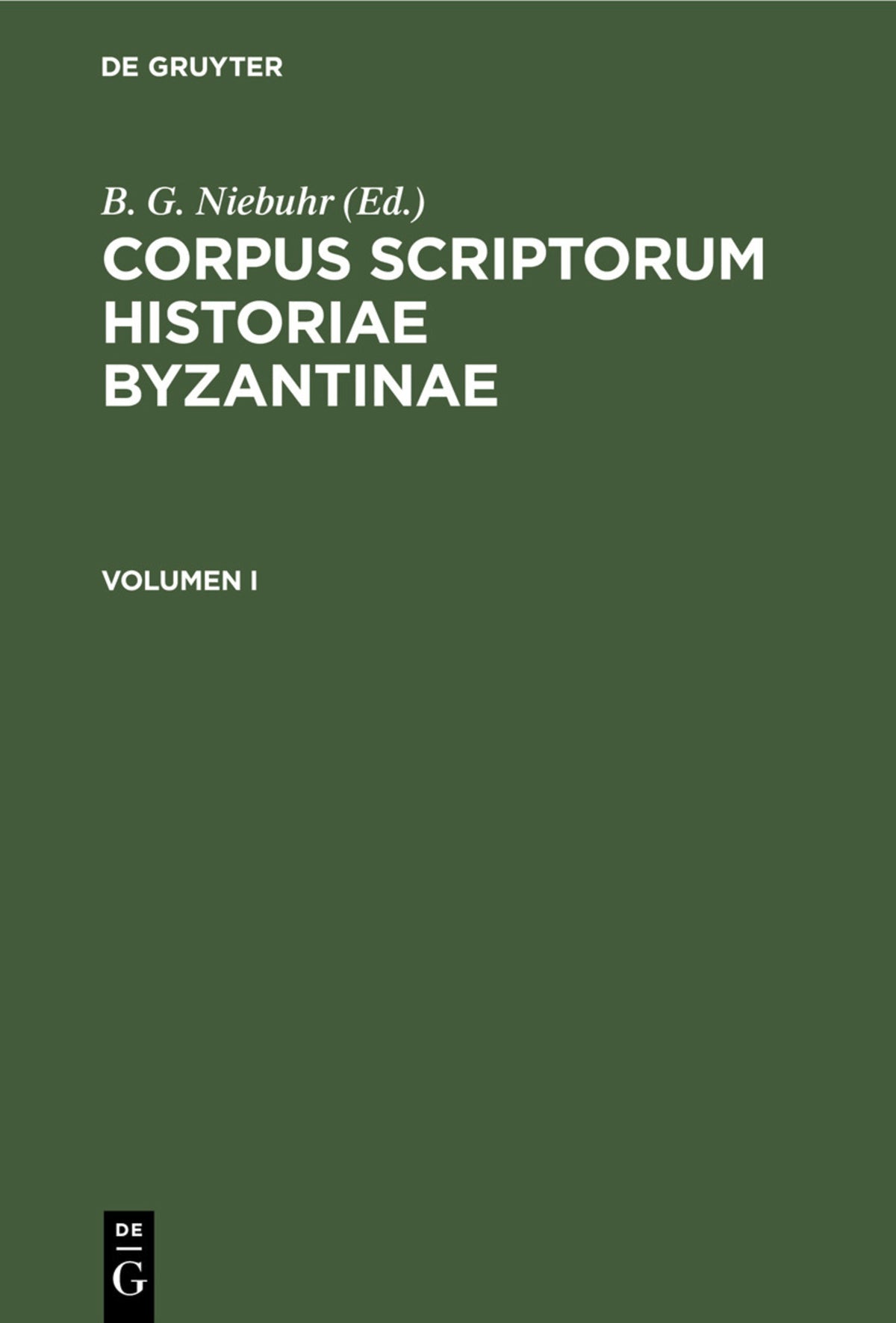 Corpus scriptorum historiae Byzantinae. Chronicon Paschale. Volumen I