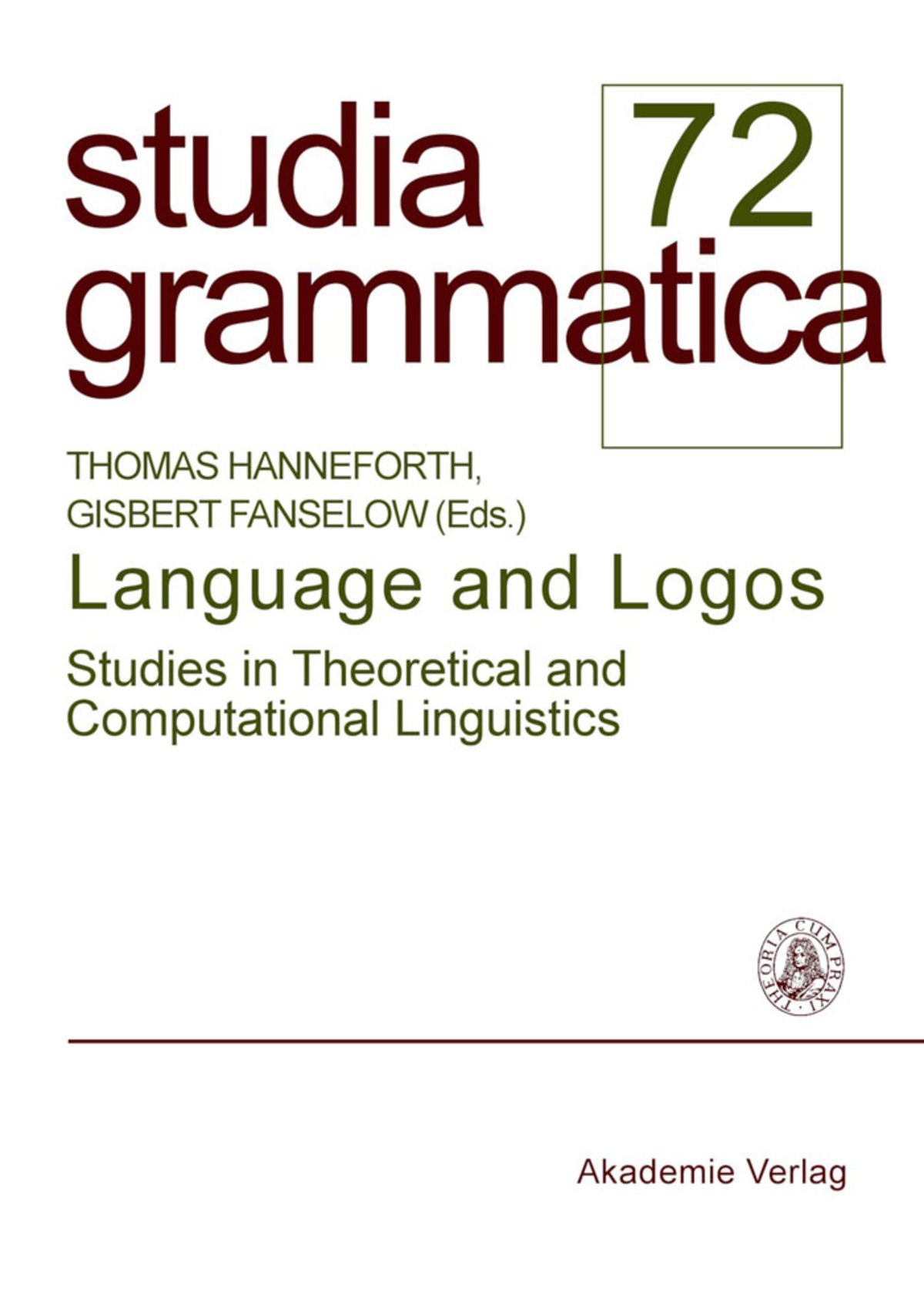 Cover image for Language and Logos ISBN 9783050049311